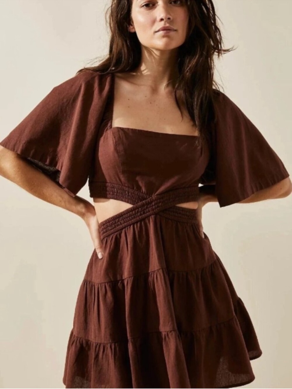 Free People Cross of Sunlight Mini Dress